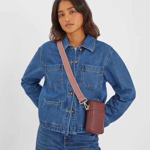 Burgundy Slip Pocket Phone Bag