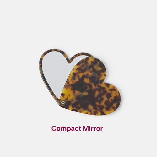 Tort Resin Heart Compact Mirror