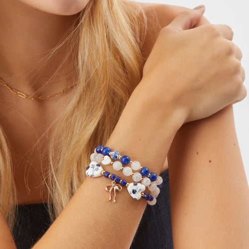 3-Pack Country Charm Bead Bracelets