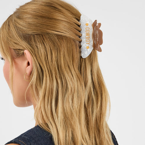 Cowboy Hat Hair Claw Clip