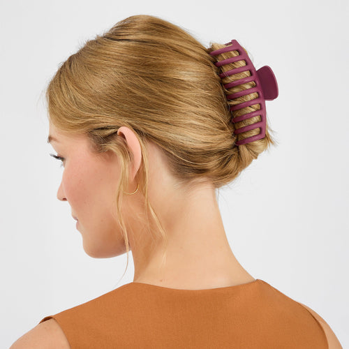 Extra Large Matte Claw Clip- Burgundy