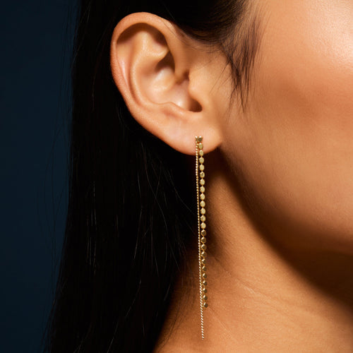 14K Gold-Plated Chain Drop Earrings