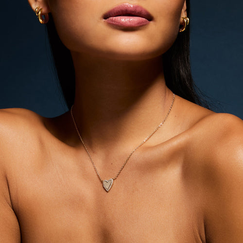 14K Gold-Plated Heart Pendant Necklace
