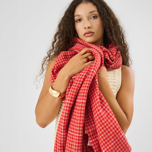 Houndstooth Blanket Scarf