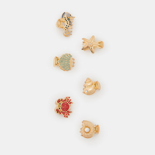 Mini Under The Sea Claw Clips 6 Pack