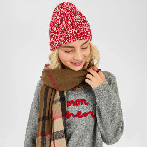 Chunky Two Tone Beanie Hat