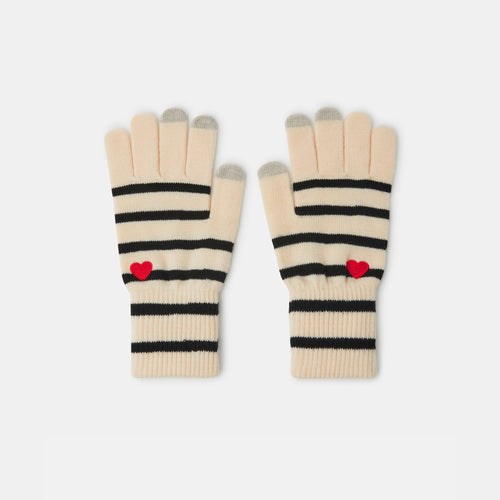 Heart Stripe Touch Screen Gloves