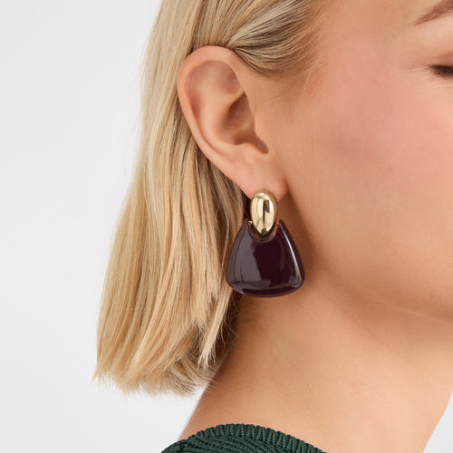 Chunky Resin Doorknocker Earrings