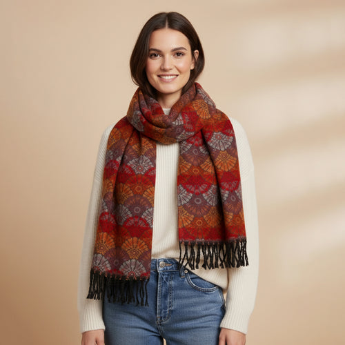 Flower Deco Blanket Scarf