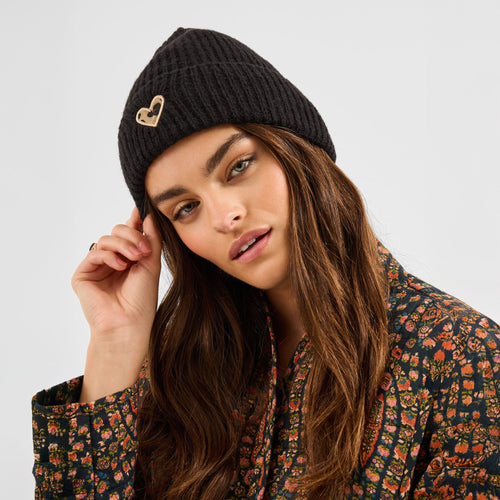 Leopard Heart Beanie Hat