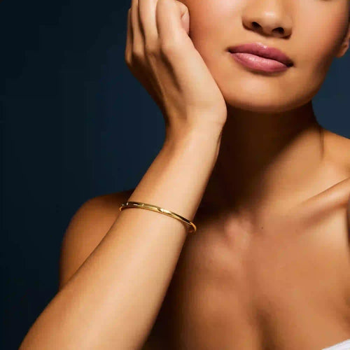 14k Gold-Plated Diamanté Star Bangle