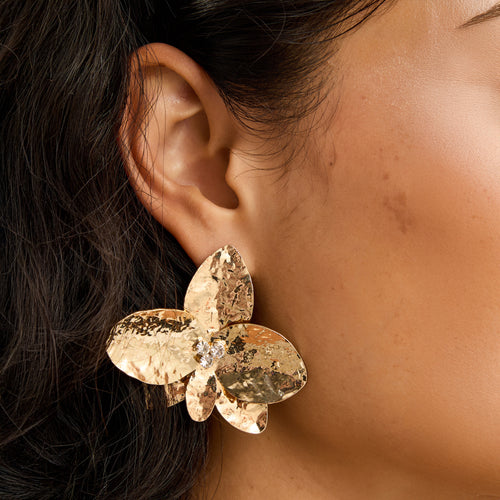 Accessorize London Women's Orchid Statement Stud Earrings