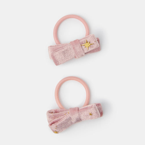 Kids Velvet Bow Pony Set Of 2
