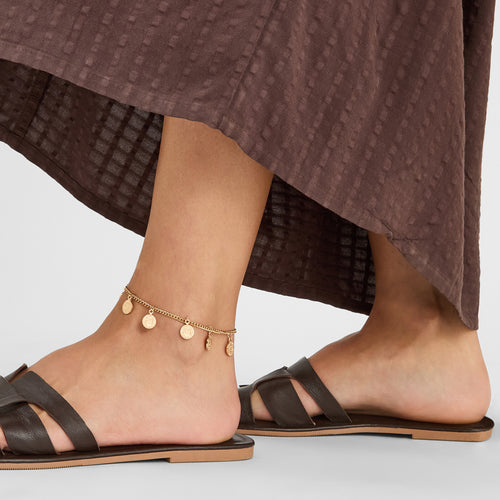 Coin Anklet Gold
