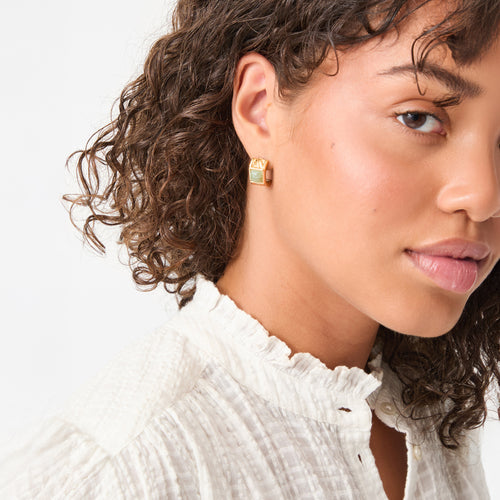 Accessorize London Women's Mini Resin Detail Hoop Earrings