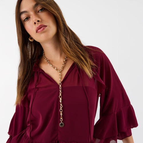 Long Lariat Pendant Necklace