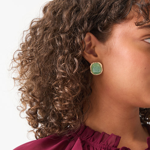 Resin Stone Stud Earrings