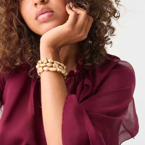 3-Pack Brushed Pebble Stretch Bracelets