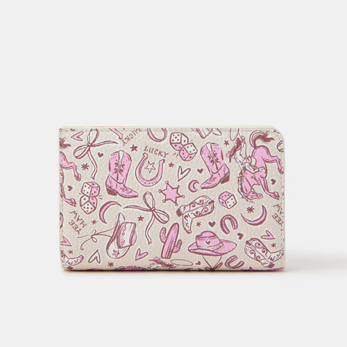 Cream Cowboy Print Purse