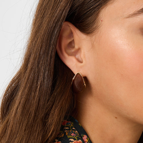 Resin Curve Teardrop Earrings