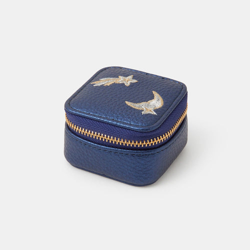 Blue Square Star & Moon Jewellery Box