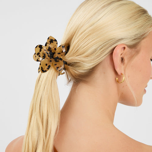 Tort Flower Hair Claw Clip