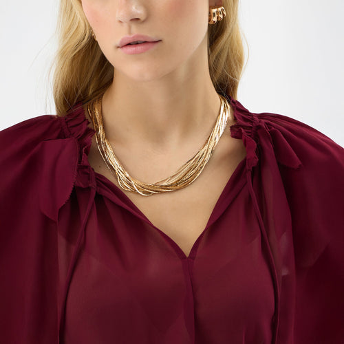 Slinky Layered Collar Necklace