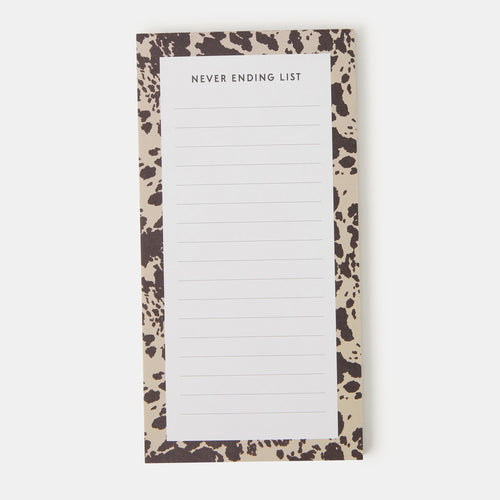 Cow Print To Do List Pad
