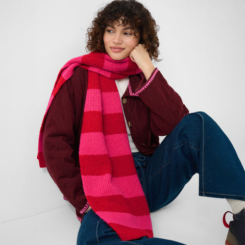 Stripe Knit Scarf