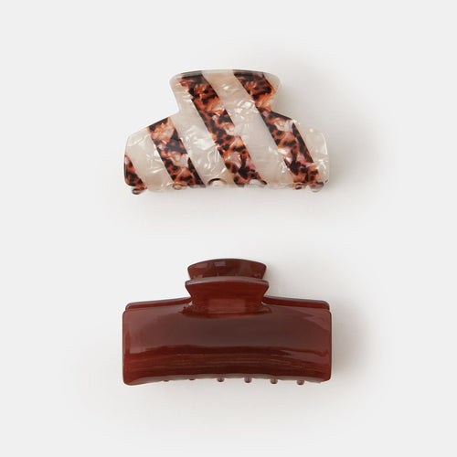 Pack of 2 Mix Stripe Hair Claw Clips