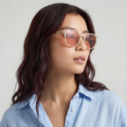 Pink Tinted Marble Preppy Sunglasses
