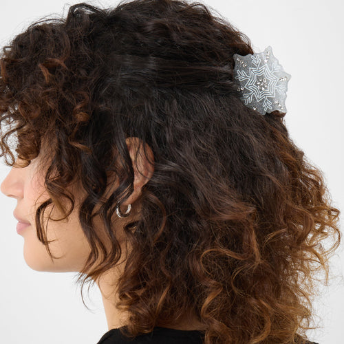 Snow Flake Hair Claw Clip