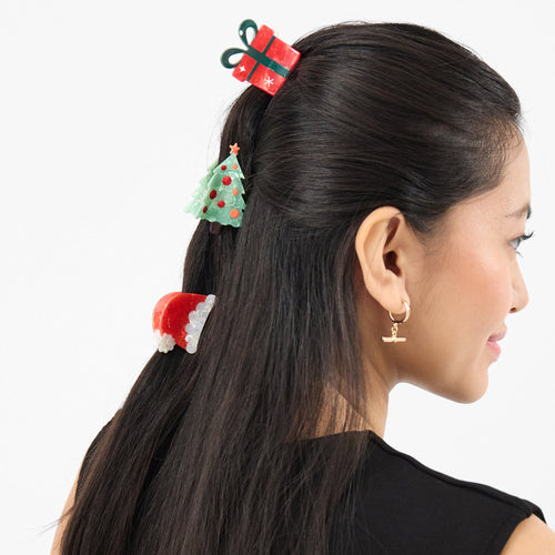 Pack of 3 Mini Christmas Hair Claw Clips