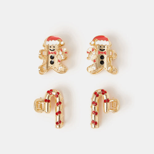 Pack of 4 Mini Christmas Hair Claw Clips