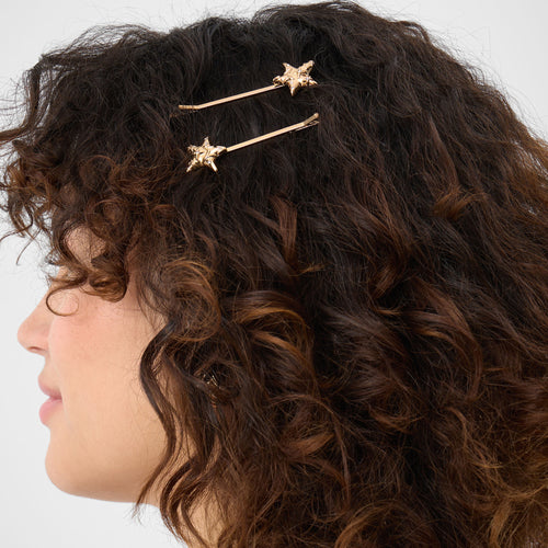 Pack of 2 Diamanté Star Hair Slides