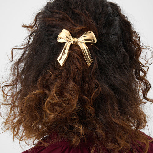 Metal Bow Barrette Hair Clip