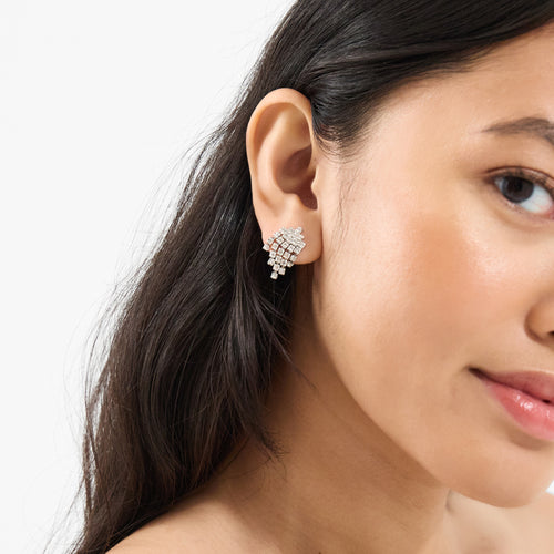 Mini Cascade Diamanté Drop Earrings