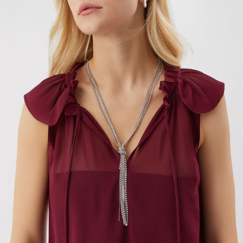 Sparkle Knot Lariat Necklace
