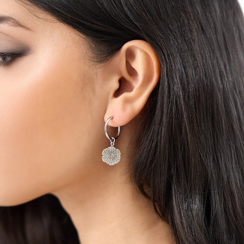 Snowflake Beaded Huggie