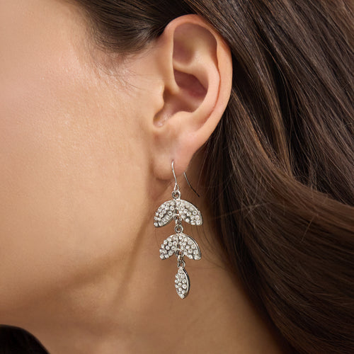 Accessorize London Women's Sparkle Leaf Drop