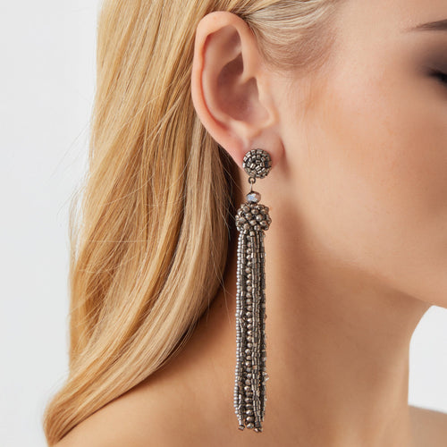 Beaded Tassel Long Drop