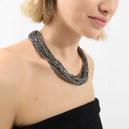 Twisted Beaded Collar Necklace