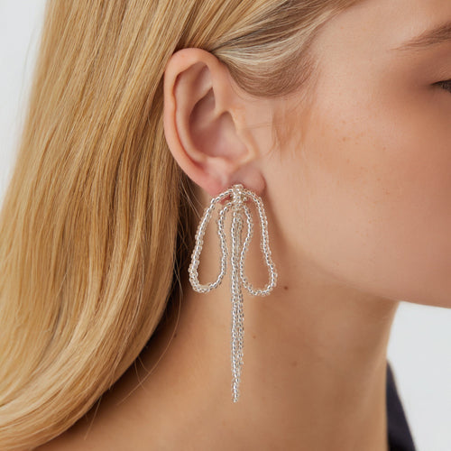 Beaded Bow Statement Drop