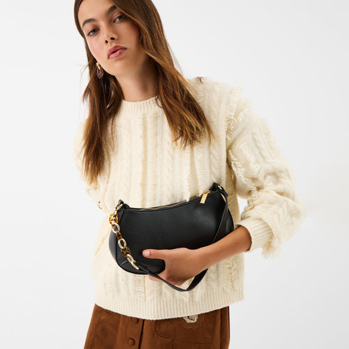Black Chain Strap Shoulder Bag