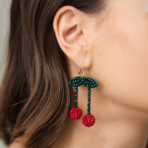 Cherry Beaded Drop