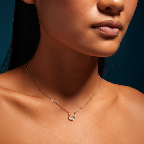 Accessorize London Women's 14k Gold-Plated Horseshoe Pendant Necklace