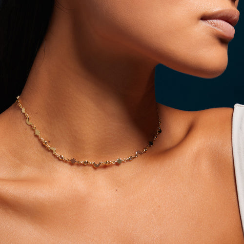 Accessorize London Women's 14k Gold-Plated Celestial Choker Necklace
