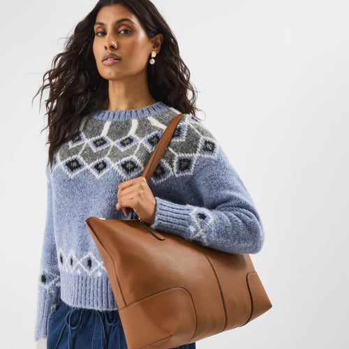 Brown Plain Tote Bag