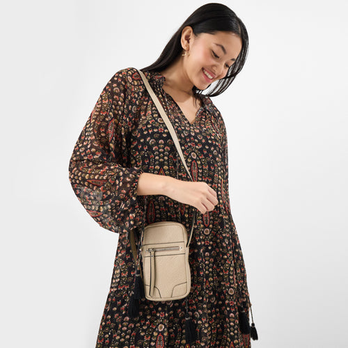 Faux Leather Crossbody Phone Bag