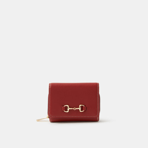 Horsebit Tri-Fold Purse